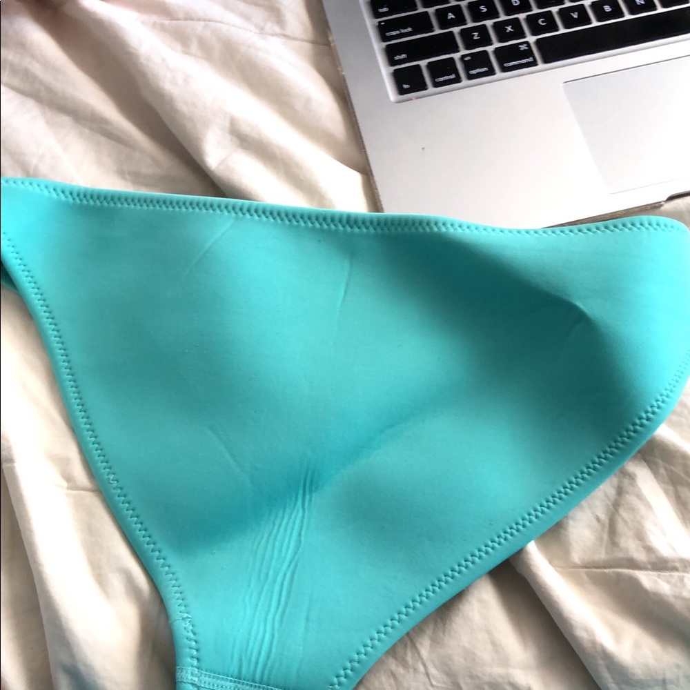 bathing suit bottoms. blue. size medium